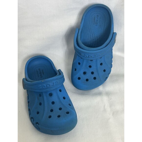 CROCS Kids Toddler Clogs Iconic Comfort Classic Slip On Shoe Sandal C8 Blue - Picture 1 of 7